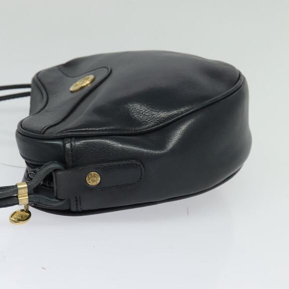 CELINE Shoulder Bag Leather Navy Gold - Picture 4 of 12
